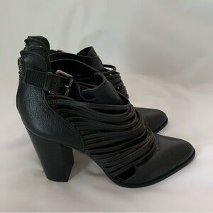 Loucus & Santos Gladiator Ankle Booties Women's Size 37 Strappy Black